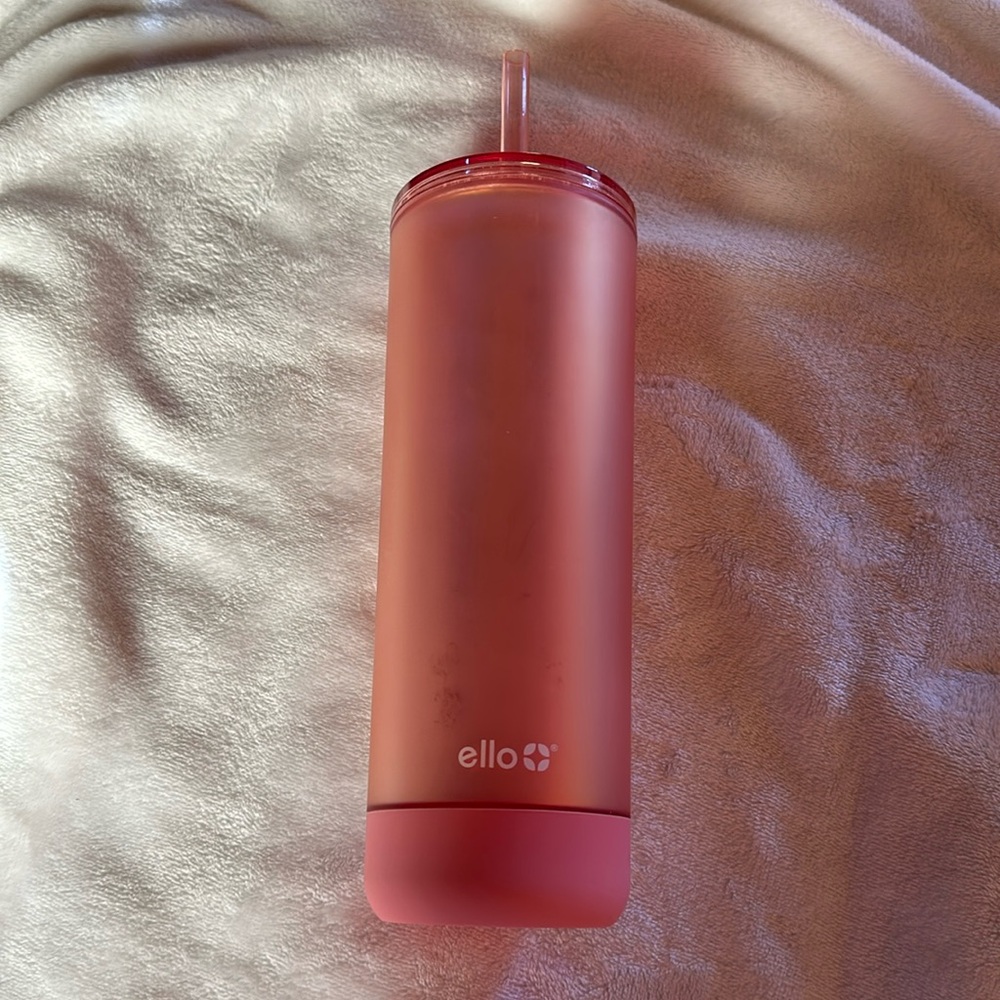 Ello Monterey 24oz Double Wall Plastic Straw Tumbler